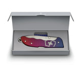 Victorinox Swiss Army Knife Evoke Alox, Silver Blade, Blue Red