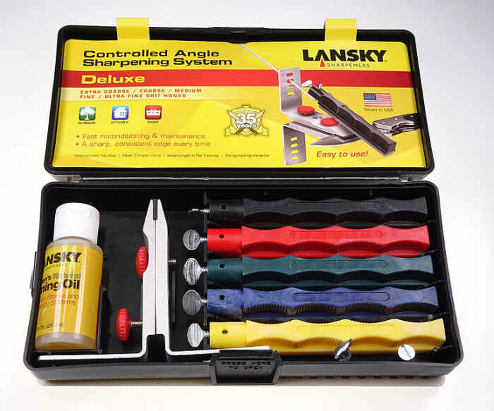 Lansky Deluxe 5-Stone Controlled-Angle Precision Knife Sharpening System -  LKCLX