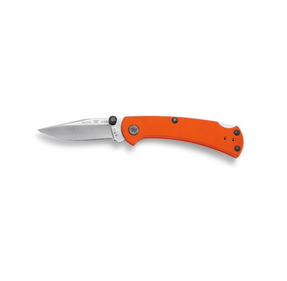 Buck 112 Ranger Slim Knife - 7.6 cm (3″) Blaze Orange Scale