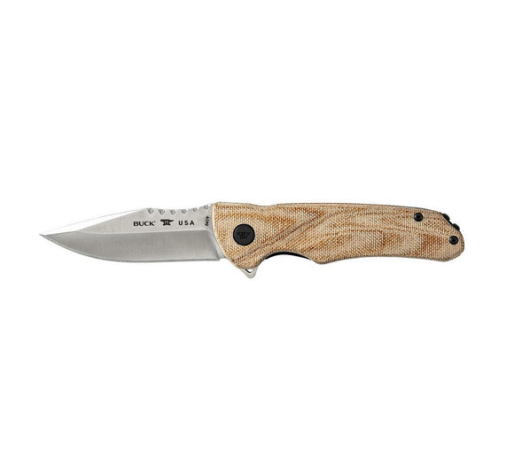 Buck 841TNS Sprint Pro Knife - Tan Canvas Micarta - 7.9cm (3