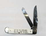 Case 17502 Elvis Medium Stockman Smooth White Synthetic 43090SS Pattern - Rare Item