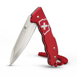 Victorinox Swiss Army Knife Evoke Alox, Silver Blade, Red