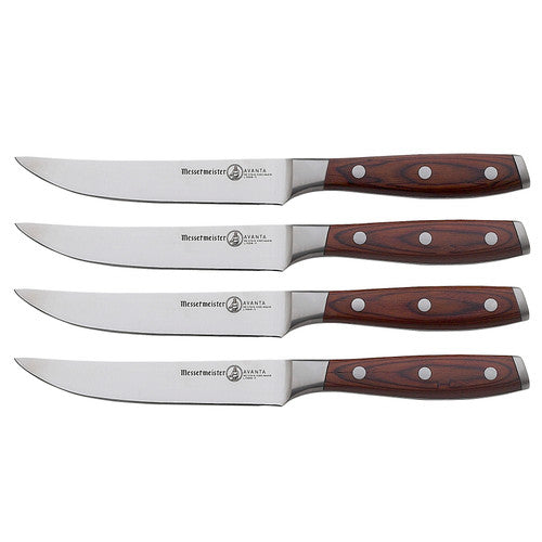 Messermeister Avanta 4 Piece Pakkawood Fine Edge Steak Knife Set