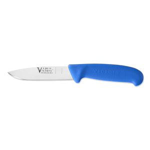 Victory 330310202 Stainless Steel Drop-Point Knife (Blue Progrip Handle)