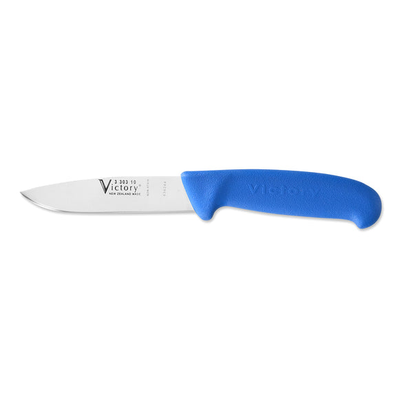 Victory 330310202 Stainless Steel Drop-Point Knife (Blue Progrip Handle)