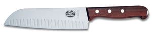 Victorinox Santoku Knife - Wide Blade - Modified Maple Handle - Fluted Edge - 17cm (7")