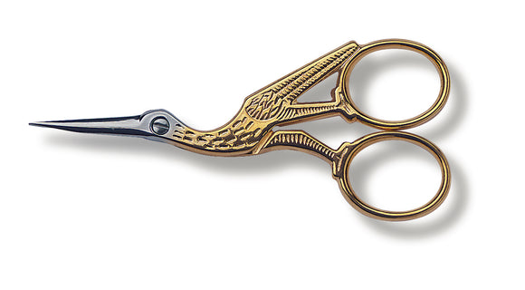 Victorinox Stork Embroidery Scissors, gold-plated