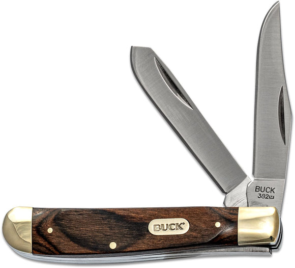 Buck 382 Trapper Two Blade Pocket Knife - 8.9 cm (3-1/2
