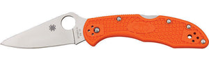 Spyderco: Delica 4 Lightweight Orange Flat Ground-Plain Blade