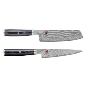 MIYABI 5000FCD 2pc set – Vegetable / Utility Knife (Nakiri / Shotoh)