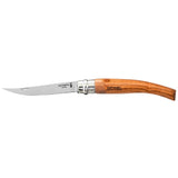 Opinel #10 Slim Stainless Steel Knife Olive Wood w/Sheath  - 10.16cm (4″ Satin)