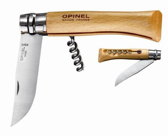 Opinel #10 Cork-screw w/foldingKnife - 10cm (4″)